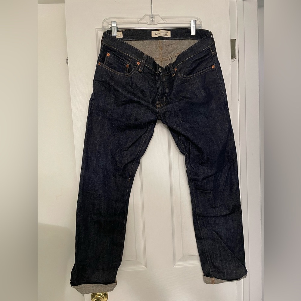 GAP Men's Deep Indigo Straight Jeans